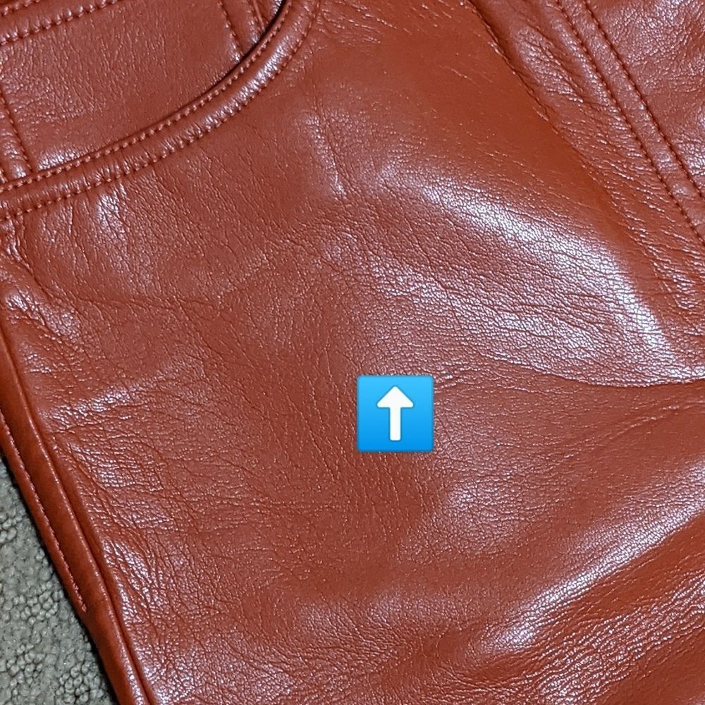 NWT Aritzia Wilfred The Melina high-waisted vegan leather pant in revel red 8 - Picture 10 of 11
